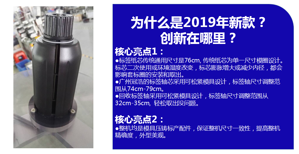 2019年新款全自動立式圓瓶貼標機核心亮點