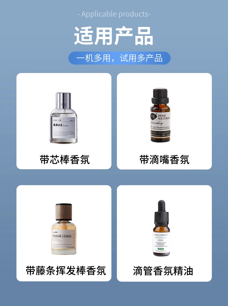 香氛香水精油灌裝(芯棒藤條組合)旋蓋一體機適用產品